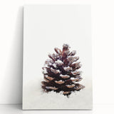 Winter tree landscape in black and white on large stretched canvas, ideal for kitchen wall art or bedroom ambiance.