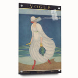 Vintage Vogue Coastal Fashion Art - Seaside Elegance Wall Print