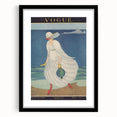 Vintage Vogue Coastal Fashion Art - Seaside Elegance Wall Print