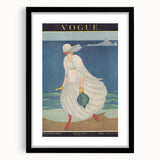 Vintage Vogue Coastal Fashion Art - Seaside Elegance Wall Print