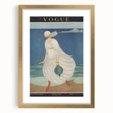 Vintage Vogue Coastal Fashion Art - Seaside Elegance Wall Print