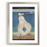 Vintage Vogue Coastal Fashion Art - Seaside Elegance Wall Print