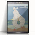Vintage Vogue Coastal Fashion Art - Seaside Elegance Wall Print