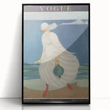 Vintage Vogue Coastal Fashion Art - Seaside Elegance Wall Print