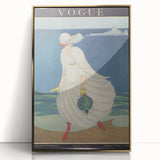 Vintage Vogue Coastal Fashion Art - Seaside Elegance Wall Print