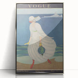 Vintage Vogue Coastal Fashion Art - Seaside Elegance Wall Print