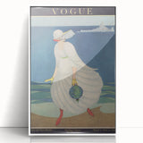 Vintage Vogue Coastal Fashion Art - Seaside Elegance Wall Print