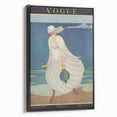 Vintage Vogue Coastal Fashion Art - Seaside Elegance Wall Print