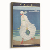 Vintage Vogue Coastal Fashion Art - Seaside Elegance Wall Print