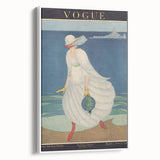 Vintage Vogue Coastal Fashion Art - Seaside Elegance Wall Print