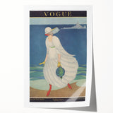 Vintage Vogue Coastal Fashion Art - Seaside Elegance Wall Print
