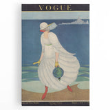 Vintage Vogue Coastal Fashion Art - Seaside Elegance Wall Print