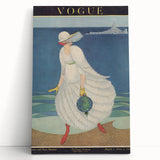 Vintage Vogue Coastal Fashion Art - Seaside Elegance Wall Print