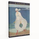Vintage Vogue Coastal Fashion Art - Seaside Elegance Wall Print