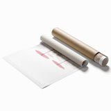 Extra large rolled canvas featuring a floral art design in pastel shades.