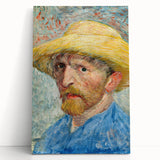 Large black and white stretched canvas print of Van Gogh's painting, ideal for kitchen wall art.