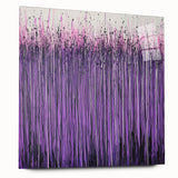 Dining Room Wall Decor – Vibrant Purple and Pink Drip Abstract