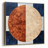 Modern Geometric Circle Living Room Wall Art - Abstract Print
