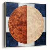 Modern Geometric Circle Living Room Wall Art - Abstract Print