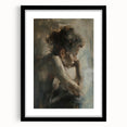 Abstract figurative frame in matte black, showcasing a modern art design with elegant lines and shapes, perfect for contemporary home decor. This stylish artwork adds a touch of sophistication to any living space or gallery wall. Ideal for art enthusiasts seeking unique pieces.