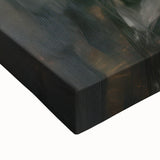 Close-up view of a vibrant abstract figurative stretched canvas artwork, showcasing intricate brushwork and bold colors in a modern design. Perfect for adding a contemporary touch to any space.