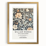 Abstract floral frame with gold matting, showcasing vibrant colors and intricate designs, ideal for enhancing modern home décor and art displays.
