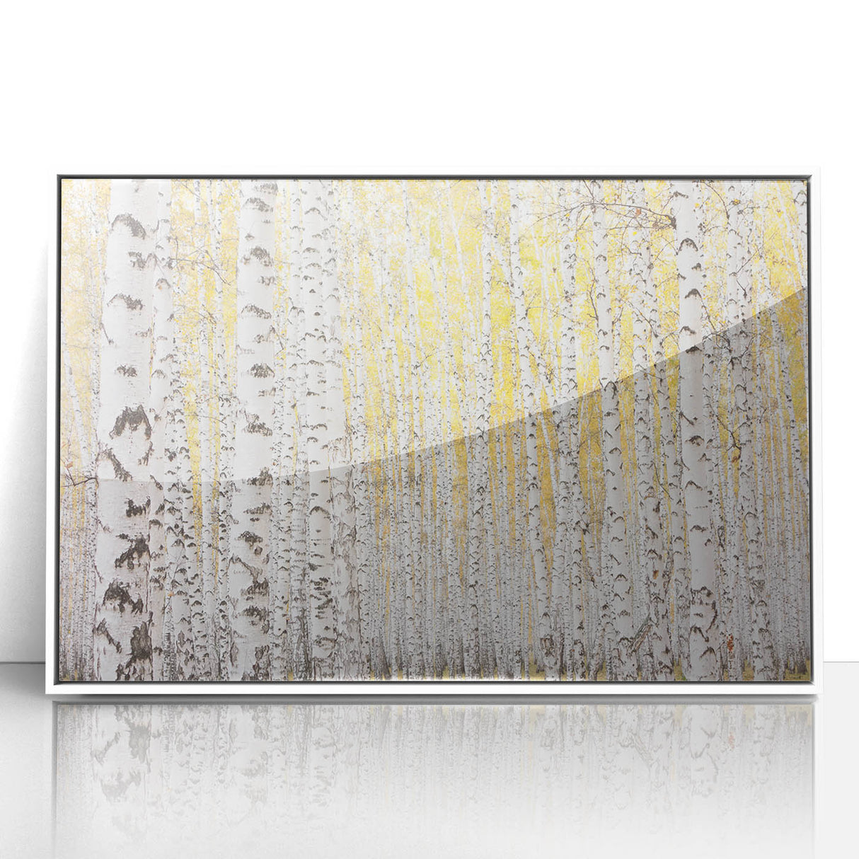 Framed acrylic artwork showcasing vibrant abstract floral designs in a modern white frame, ideal for contemporary home decor. Perfect for adding color and elegance to living spaces.