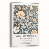 Framed canvas art featuring abstract floral designs in vibrant colors, showcased from a white side view, ideal for modern home decor and art enthusiasts.