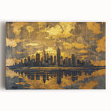Abstract landscape wall art on stretched canvas showcasing vibrant colors and intricate patterns, perfect for modern home decor. Ideal for living spaces or office settings, this piece adds a touch of creativity and style to any interior.