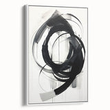 Minimalist abstract wall art in a sleek white frame, showcasing soft colors and geometric shapes, perfect for modern home decor or office aesthetics. Ideal for adding a touch of elegance to any space.