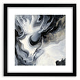 Fluid Abstract Wall Art – Black, White & Gold Marble Movement