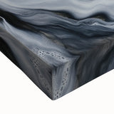 Fluid Abstract Wall Art – Black, White & Gold Marble Movement