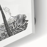 Expressionism Wall Art: Palm Tree and Island Scene