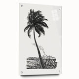 Expressionism Wall Art: Palm Tree and Island Scene