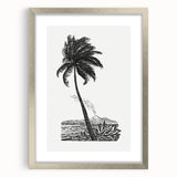 Expressionism Wall Art: Palm Tree and Island Scene