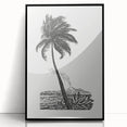 Expressionism Wall Art: Palm Tree and Island Scene