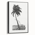 Expressionism Wall Art: Palm Tree and Island Scene