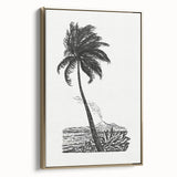 Expressionism Wall Art: Palm Tree and Island Scene