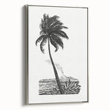 Expressionism Wall Art: Palm Tree and Island Scene