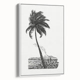 Expressionism Wall Art: Palm Tree and Island Scene