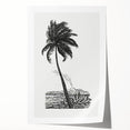 Expressionism Wall Art: Palm Tree and Island Scene