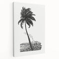 Expressionism Wall Art: Palm Tree and Island Scene