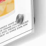 Large abstract wall art in mid-century modernist style on acrylic glass, featuring vibrant hues of red and orange.