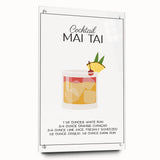 Large abstract wall art on acrylic glass depicting vibrant, colorful food and drink imagery, ideal for dining room decor.