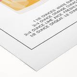 Art deco poster featuring a stylized martini glass in monochrome shades, printed on rolled canvas.