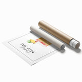 Extra large rolled canvas print featuring a large-scale floral design in soft pastel colors.