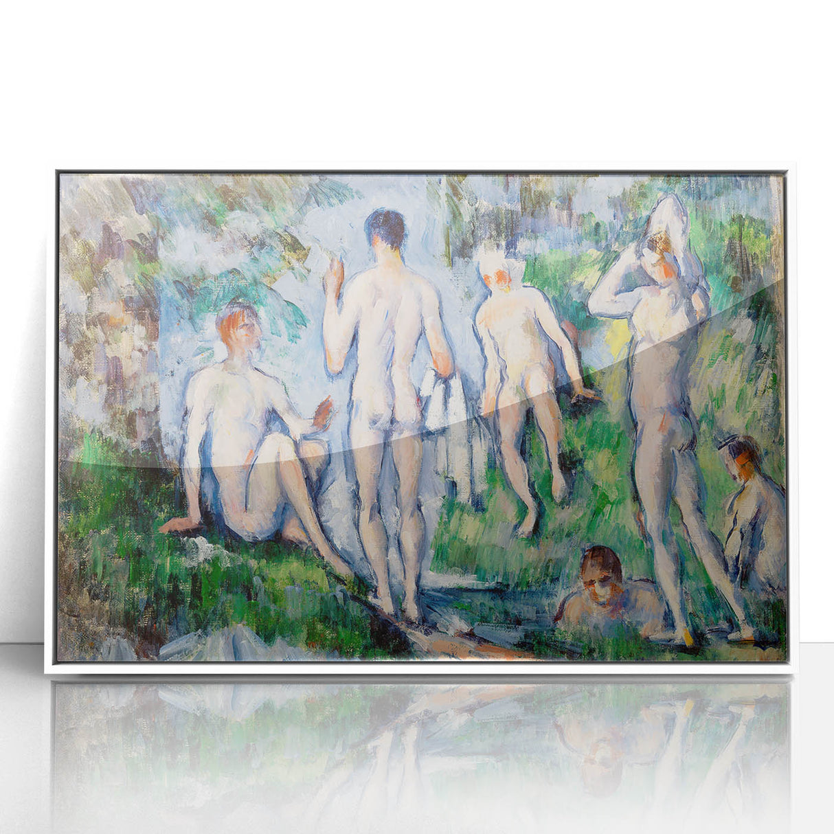 Group of Bathers by Cézanne: Classic Impressionist Figurative Wall Art