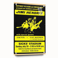 Jimi Hendrix Retro Wall Art – Vintage Sicks' Stadium Concert Print