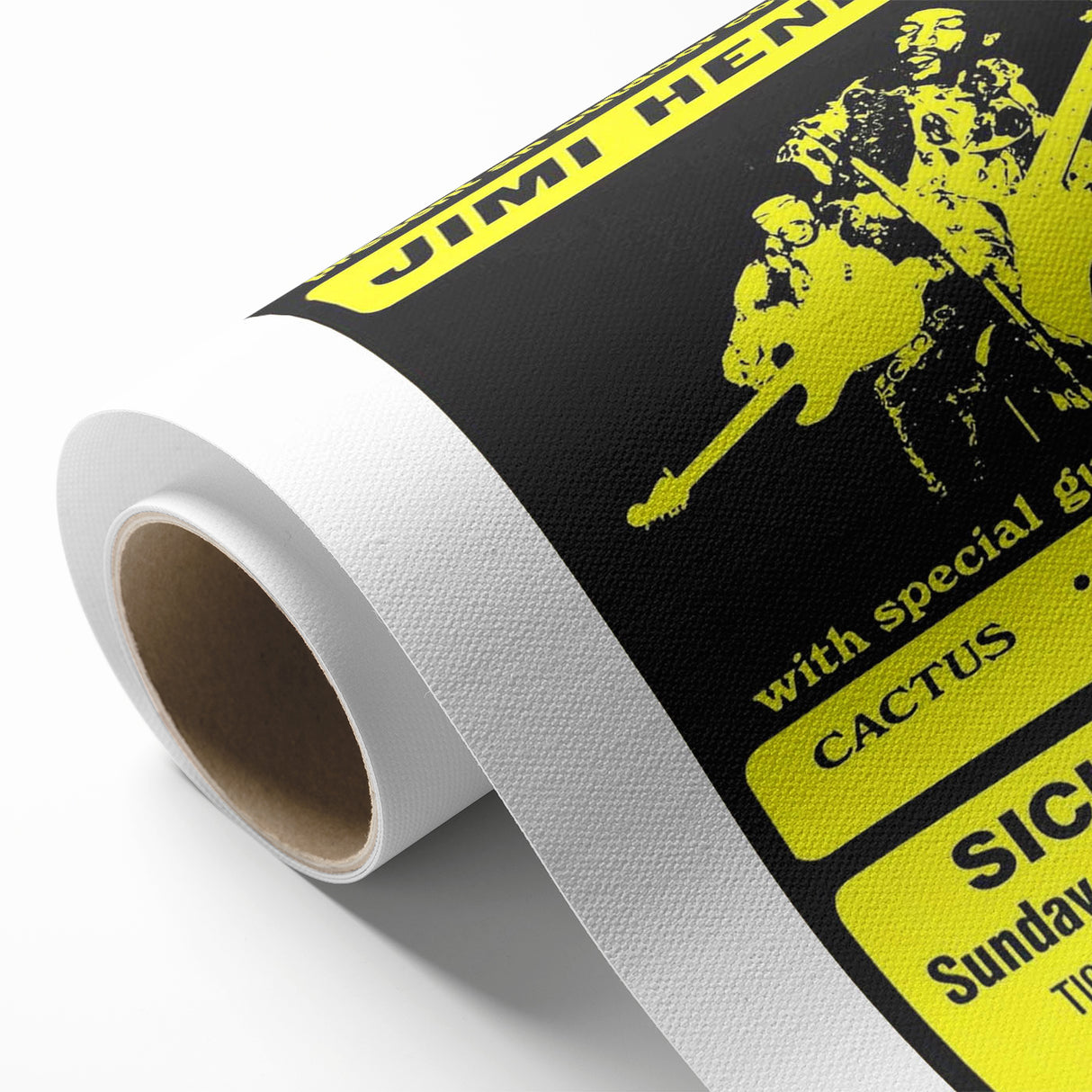 Jimi Hendrix Retro Wall Art – Vintage Sicks' Stadium Concert Print