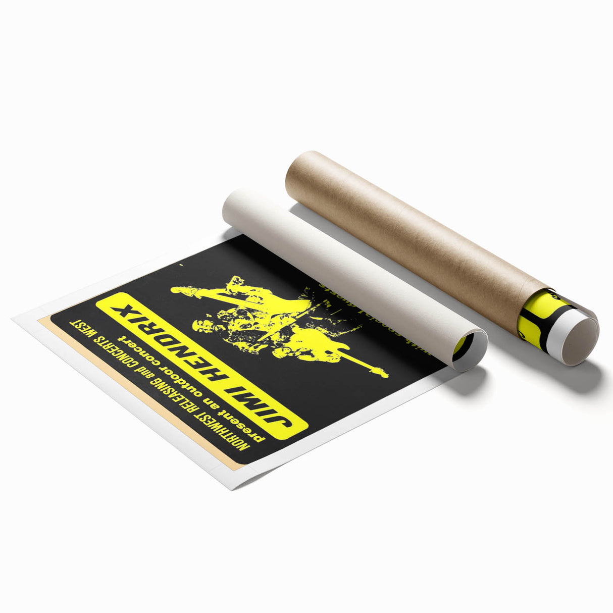 Jimi Hendrix Retro Wall Art – Vintage Sicks' Stadium Concert Print